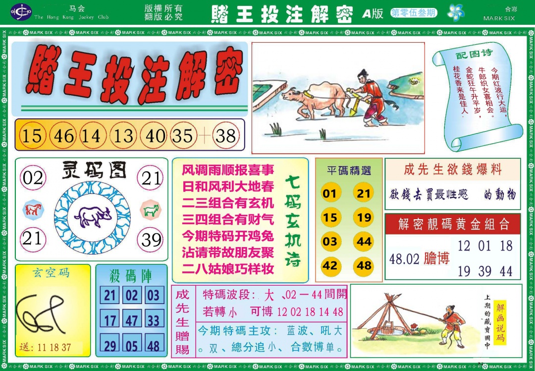 053期赌王投注解密[图]
