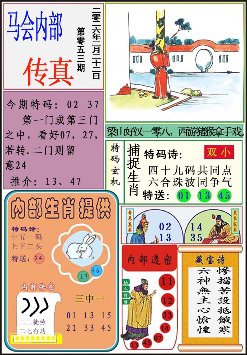 053期马会内部传真[图]