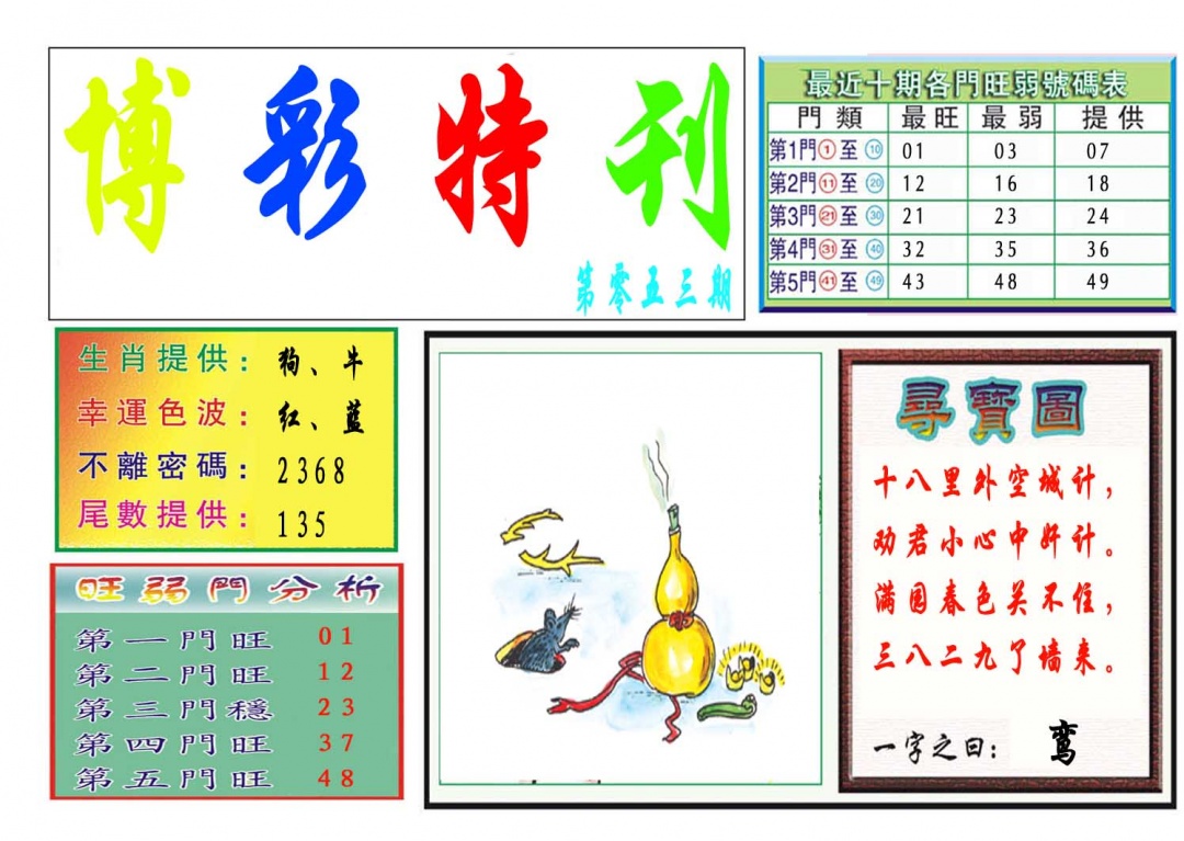 053期博彩特刊[图]