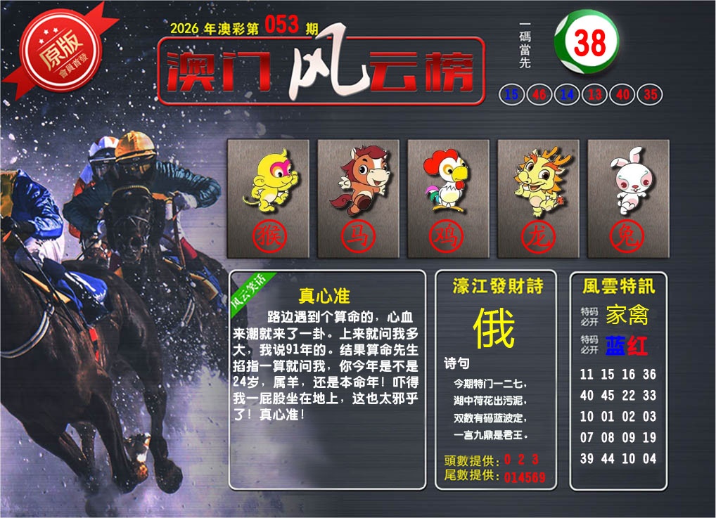 053期澳门风云榜[图]