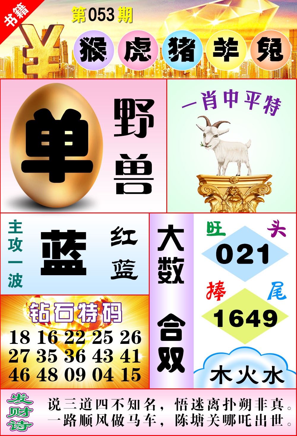 053期澳门金钱豹[图]