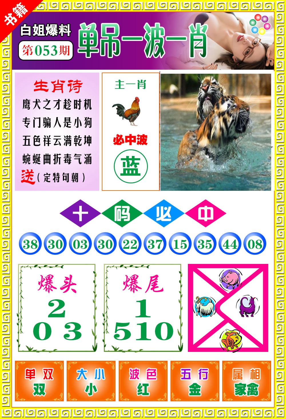 053期澳门白姐暴肖[图]