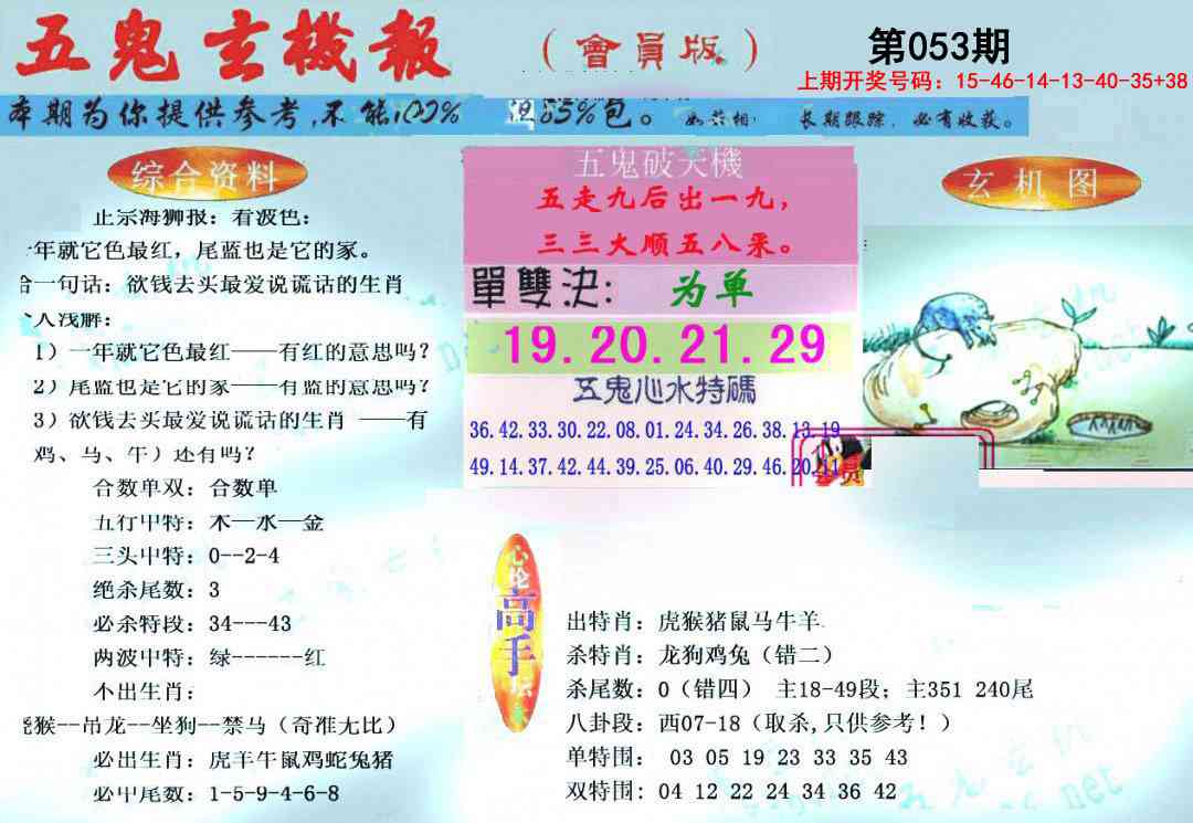 053期新五鬼玄机[图]