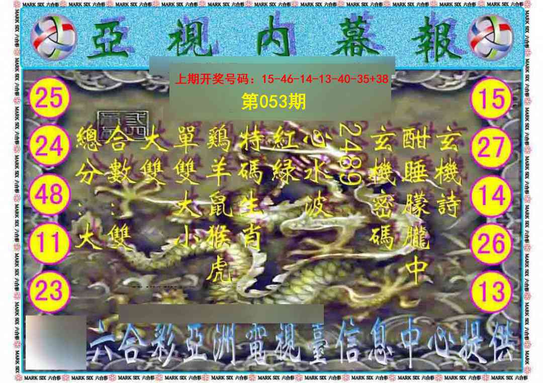 053期亚视内幕报[图]