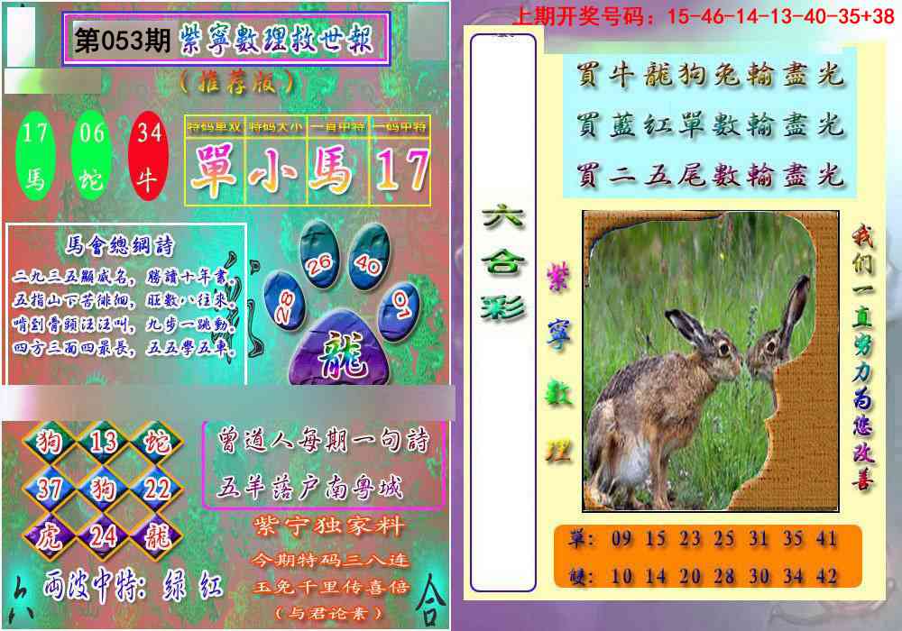 053期数理救世报[图]