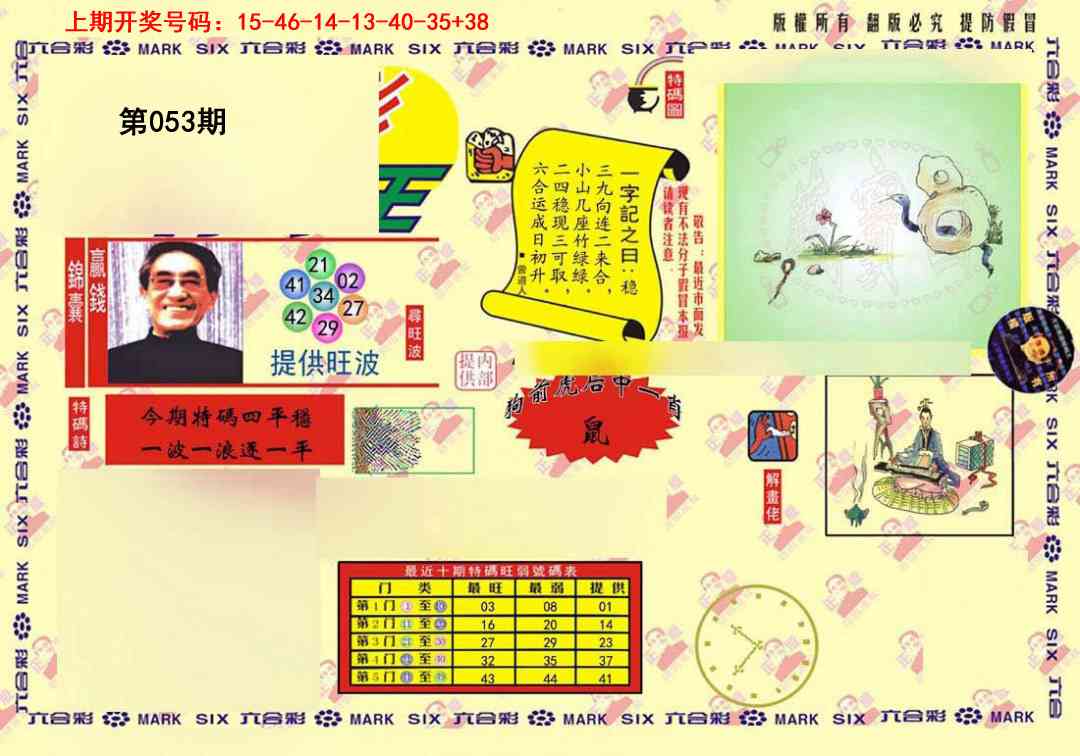 053期心水特码(信封)[图]