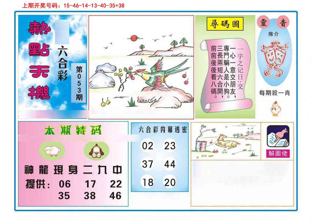 053期热点天机[图]