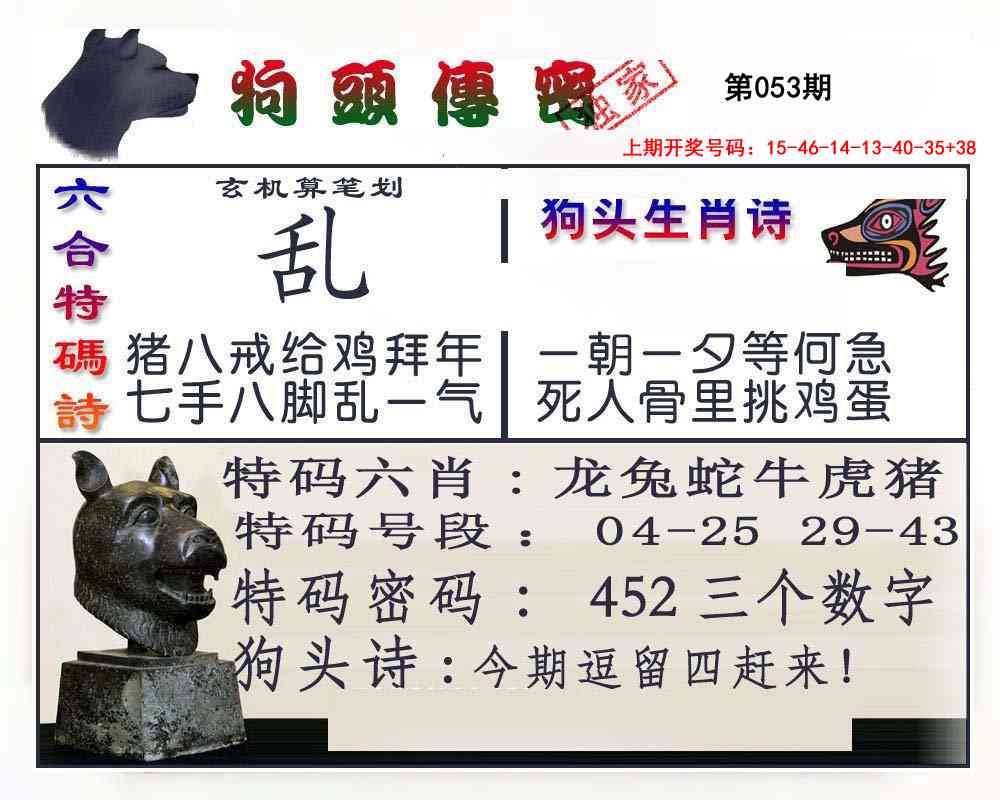 053期狗头传密[图]