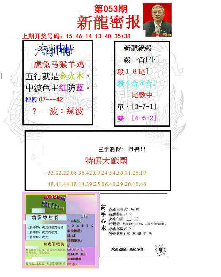 053期新龙密报[图]