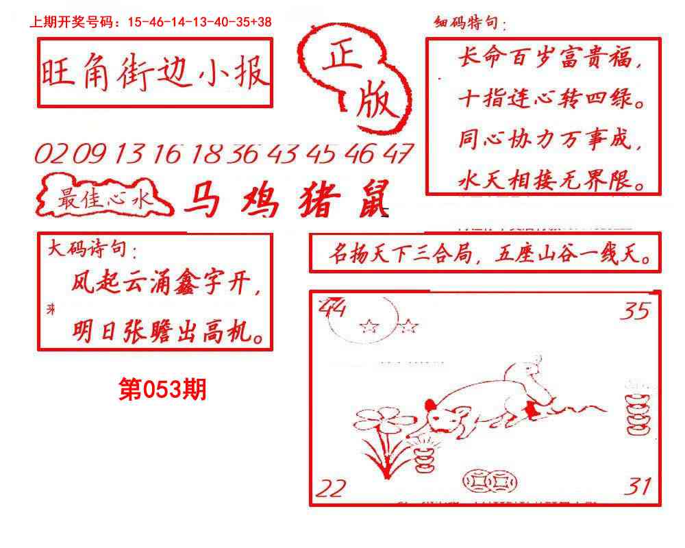 053期旺角街边小报[图]