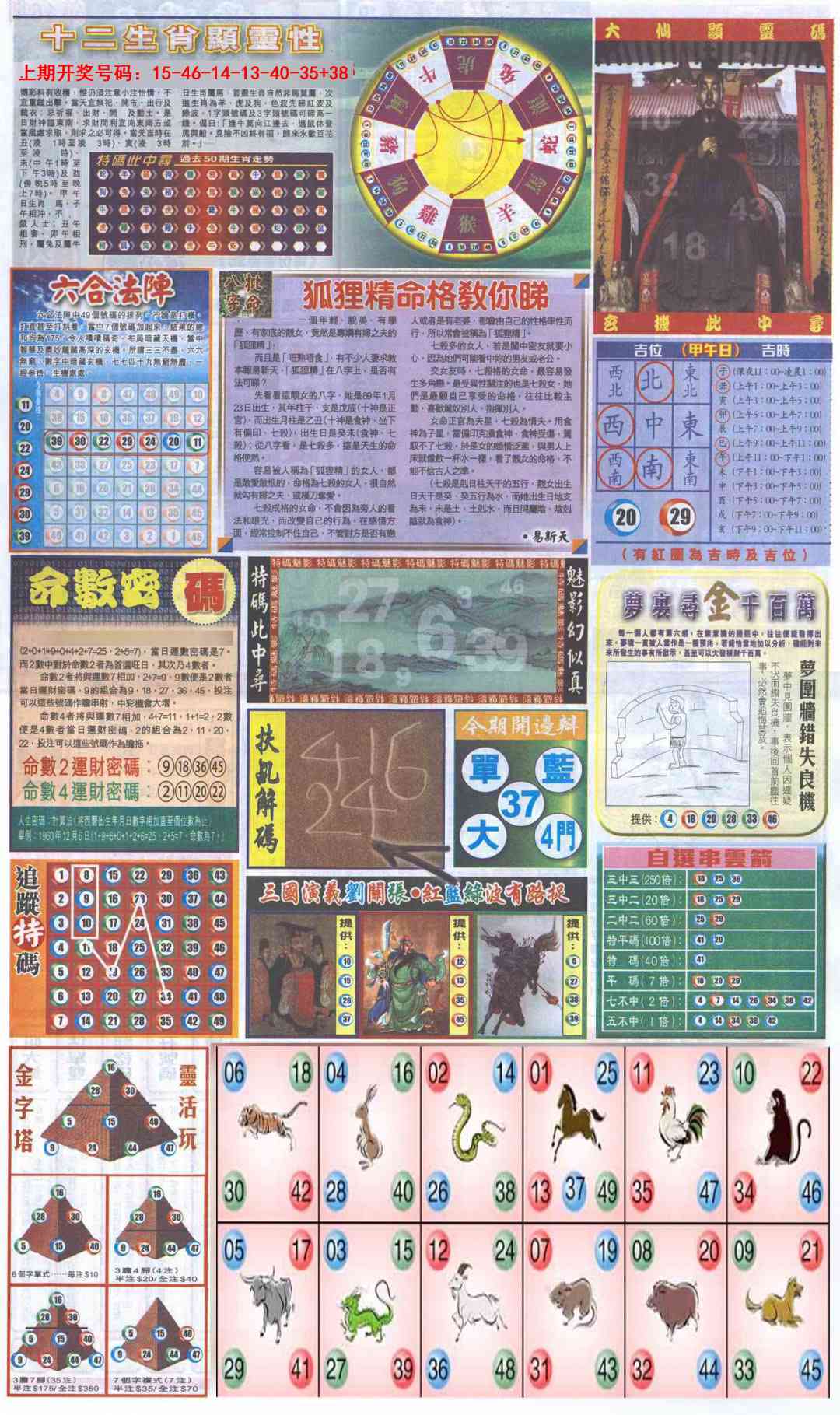 053期新报跑狗-2(背面)[图]