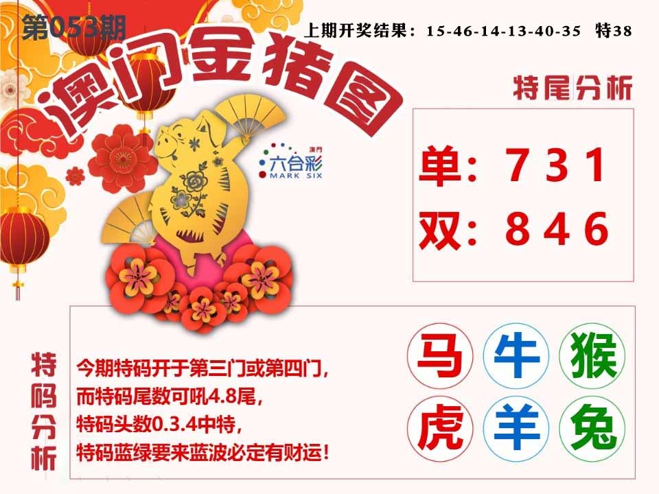 053期澳门金猪图[图]