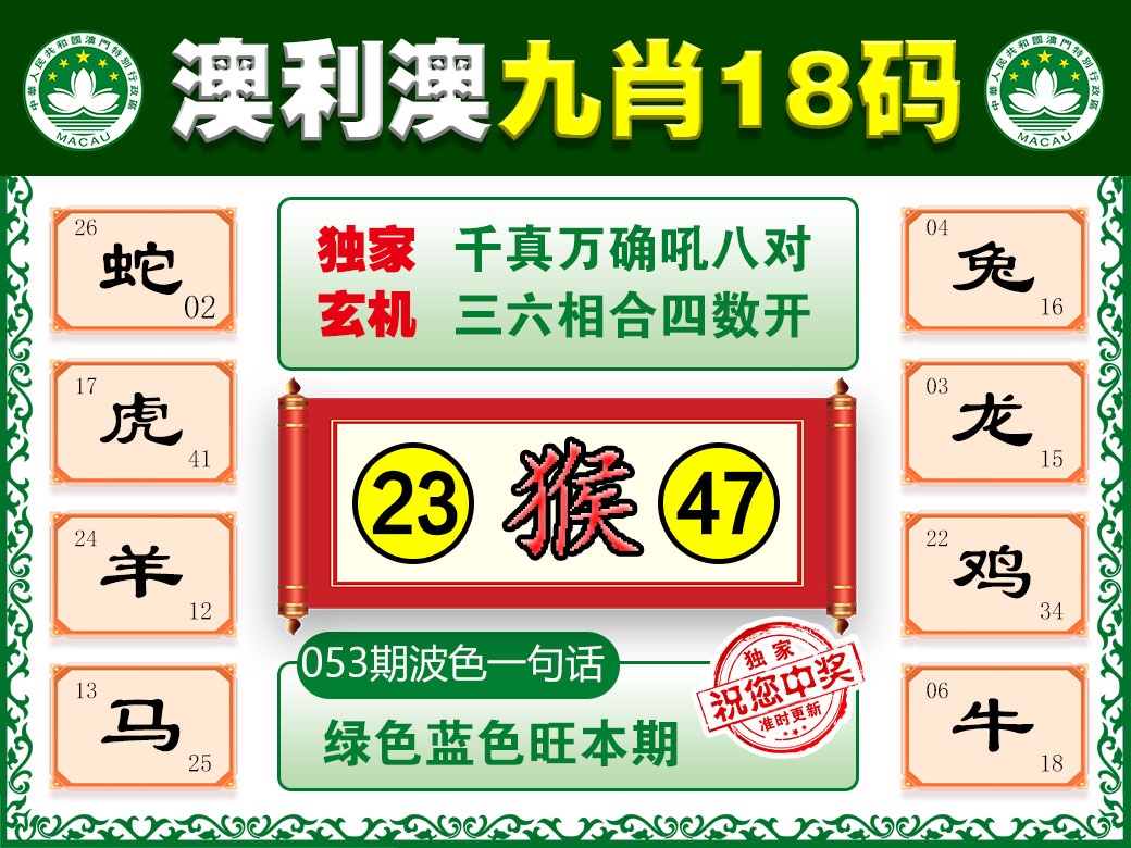 053期澳利澳九肖[图]